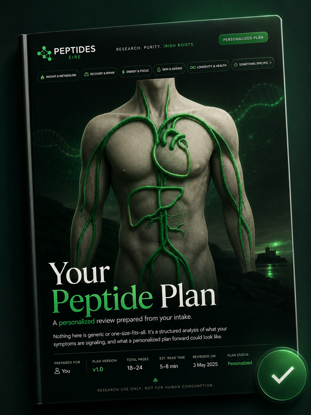 Peptides Éire research catalogue reference booklet
