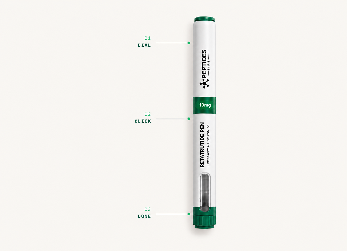 Peptides Éire factory-sealed research pen